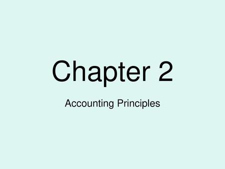 Accounting Principles