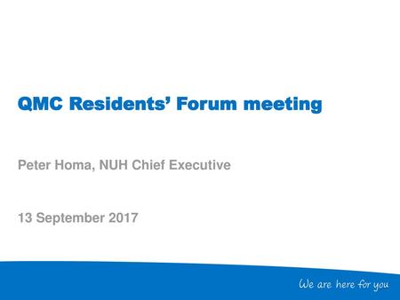 QMC Residents’ Forum meeting