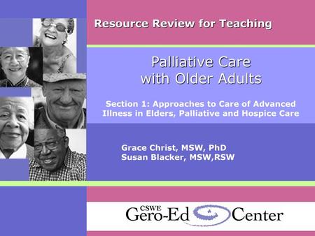 Palliative Care with Older Adults