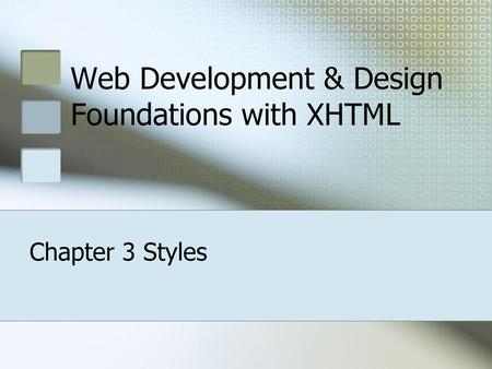 Web Development & Design Foundations with XHTML