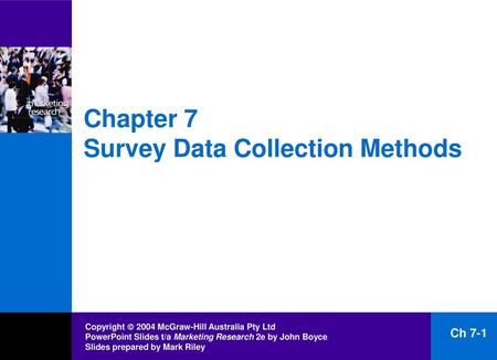 Chapter 7 Survey Data Collection Methods