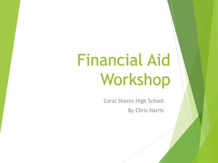 Financial Aid Workshop