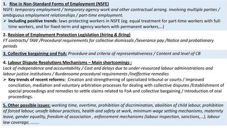 Rise in Non-Standard Forms of Employment (NSFE)