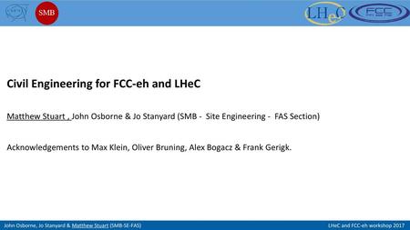 Civil Engineering for FCC-eh and LHeC