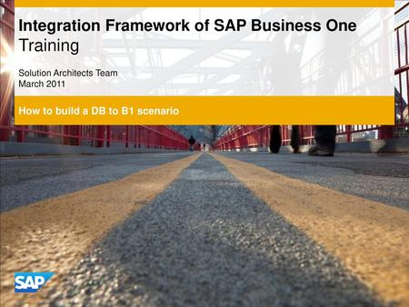 Integration Framework of SAP Business One Training