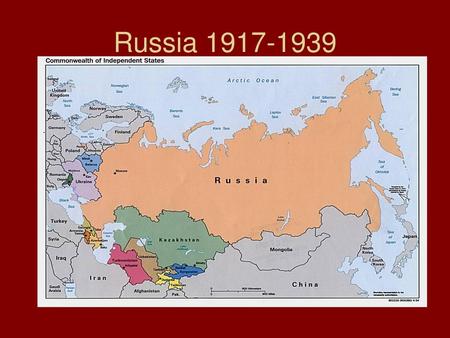 Russia 1917-1939.