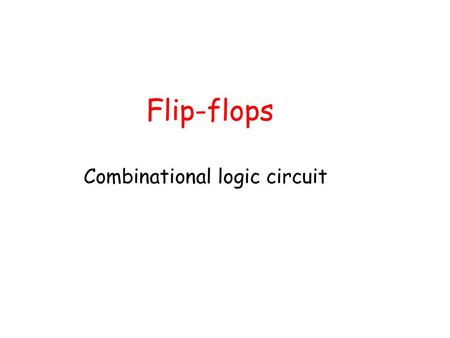 Combinational logic circuit