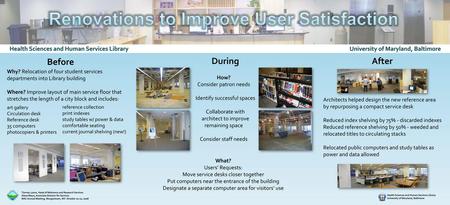 Renovations to Improve User Satisfaction