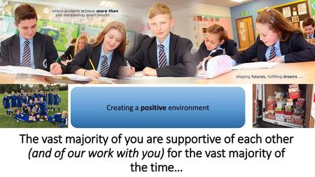 Creating a positive environment