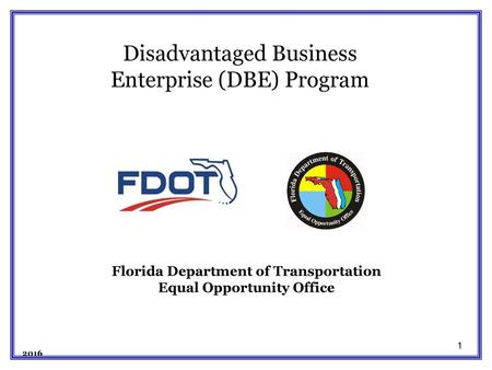 Florida Department of Transportation Equal Opportunity Office