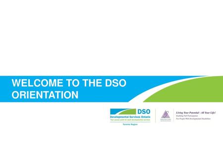 Welcome to the DSO Orientation