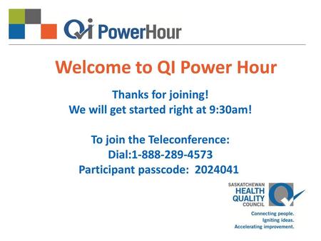 Welcome to QI Power Hour