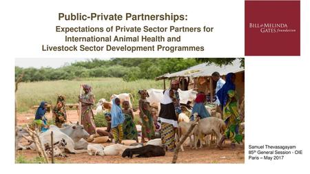 Public-Private Partnerships: Livestock Sector Development Programmes