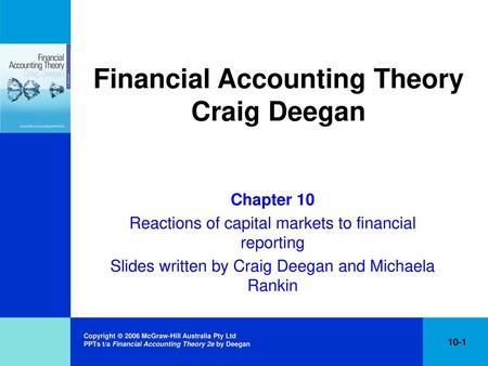 Financial Accounting Theory Craig Deegan