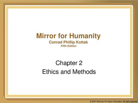 Mirror for Humanity Conrad Phillip Kottak Fifth Edition