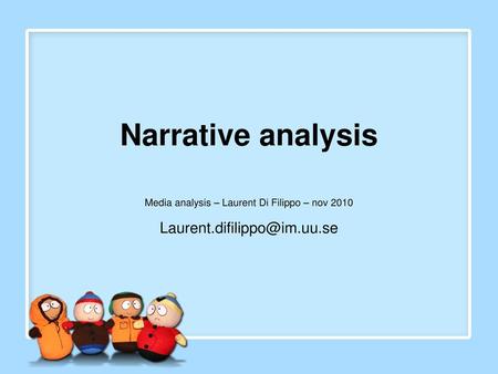 Media analysis – Laurent Di Filippo – nov 2010