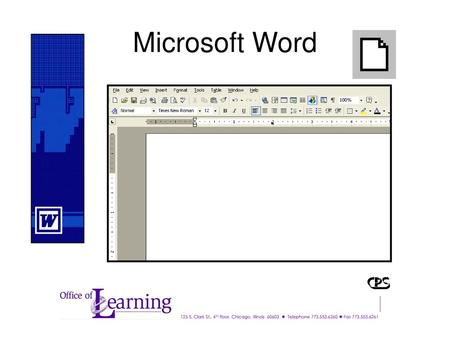 Microsoft Word 125 S. Clark St., 4th floor, Chicago, Illinois 60603  Telephone 773.553.6260  Fax 773.553.6261.