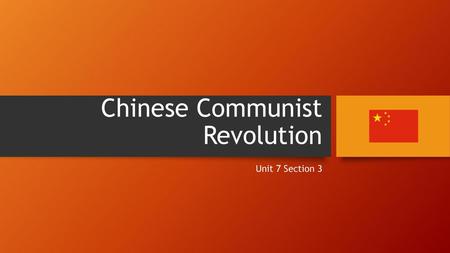 Chinese Communist Revolution