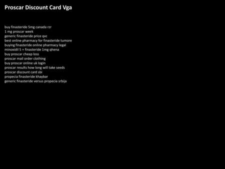 Proscar Discount Card Vga