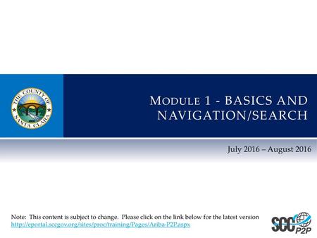 Module 1 - BASICS AND NAVIGATION/SEARCH