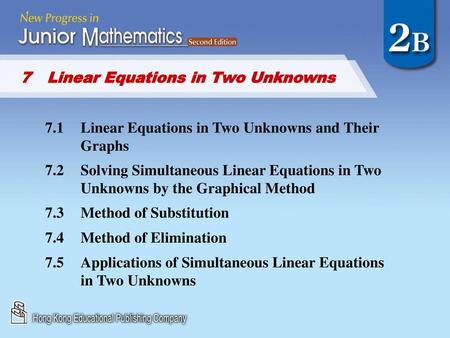 7	Linear Equations in Two Unknowns