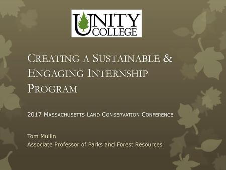 Tom Mullin Associate Professor of Parks and Forest Resources