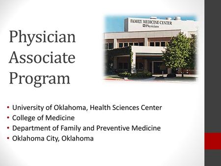 Physician Associate Program