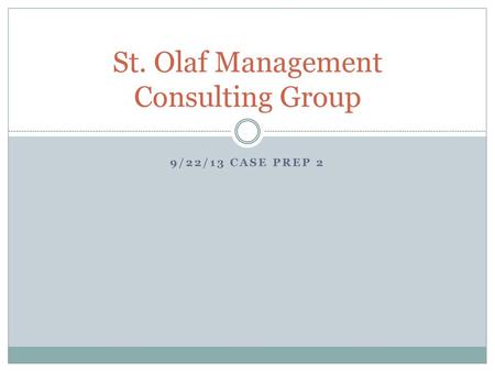 St. Olaf Management Consulting Group