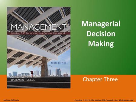 Managerial Decision Making