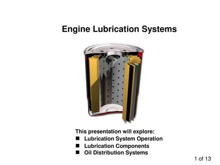 Engine Lubrication Systems