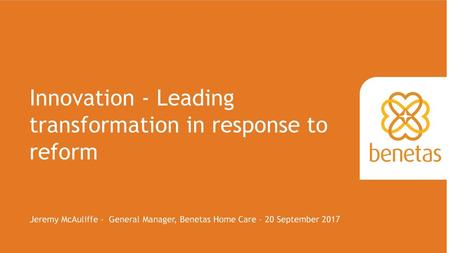 Innovation - Leading transformation in response to reform