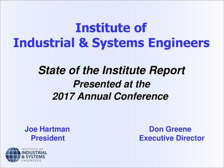 Institute of Industrial & Systems Engineers