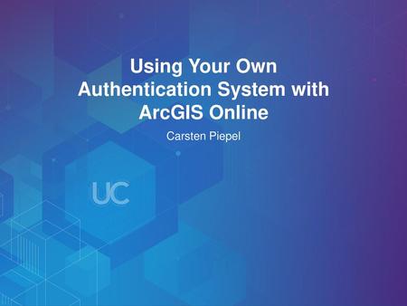 Using Your Own Authentication System with ArcGIS Online