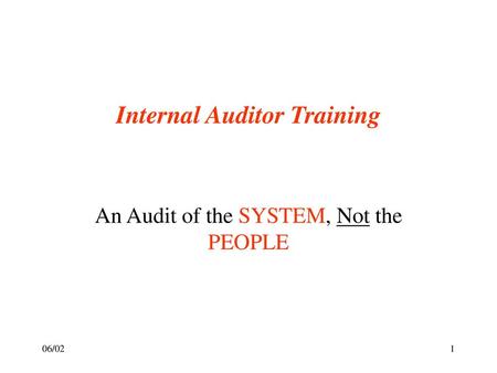 Internal Auditor Training