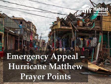 Emergency Appeal – Hurricane Matthew