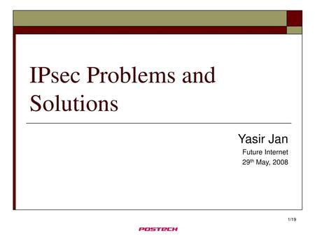 IPsec Problems and Solutions