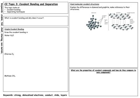 C2 Topic 3: Covalent Bonding and Separation