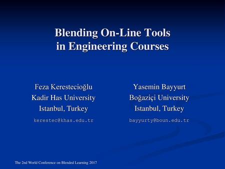 Blending On-Line Tools in Engineering Courses