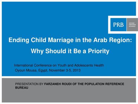 Ending Child Marriage in the Arab Region: Why Should it Be a Priority