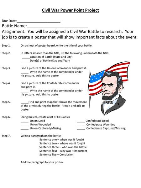 Civil War Power Point Project