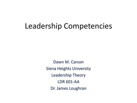 Leadership Competencies