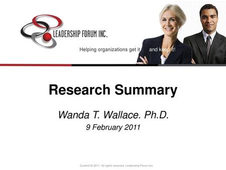 Wanda T. Wallace. Ph.D. 9 February 2011