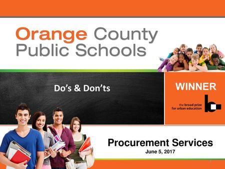 Do’s & Don’ts Procurement Services June 5, 2017.