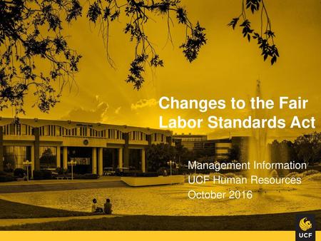 Changes to the Fair Labor Standards Act