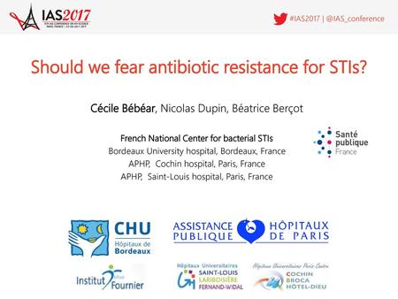 Should we fear antibiotic resistance for STIs?