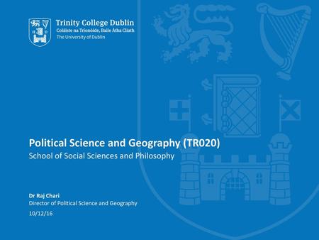 Political Science and Geography (TR020)