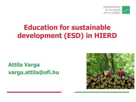 Education for sustainable development (ESD) in HIERD