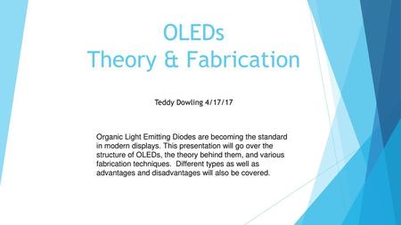 OLEDs Theory & Fabrication