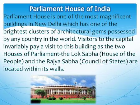 Parliament House of India