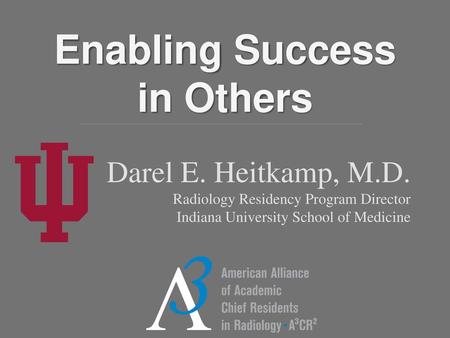 Enabling Success in Others